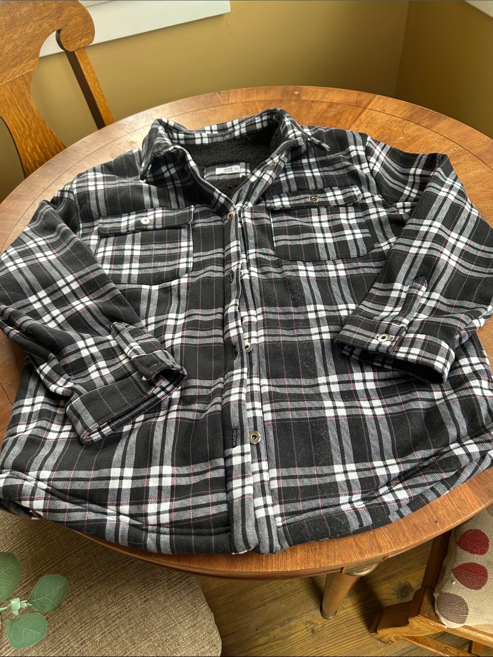 Woman’s fleece lined flannel shirt, New